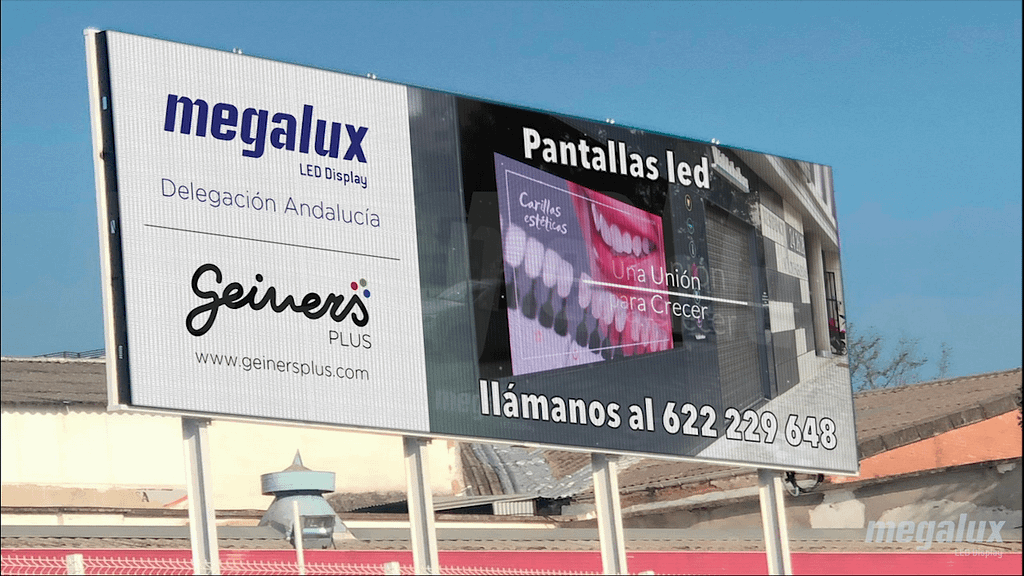 La agencia publicitaria Geiners elige a Megalux para su gran pantalla LED de exterior